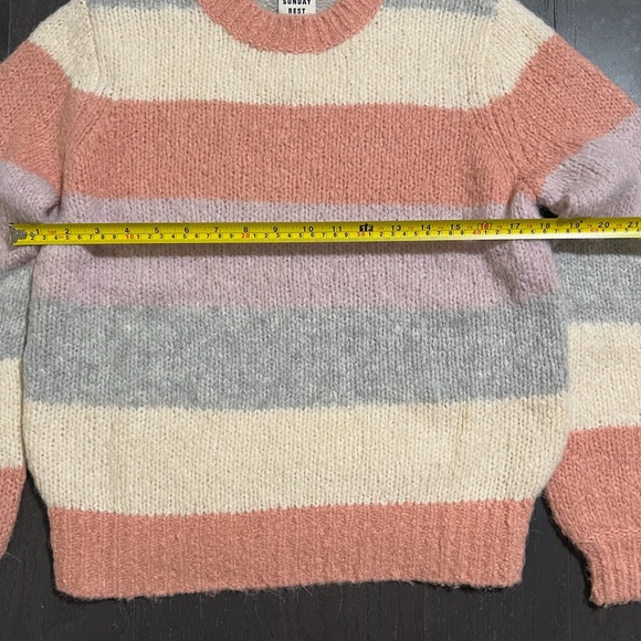Aritzia Sunday Best Lennie Striped Ice Cream Sweater Size small - Picture 5 of 6
